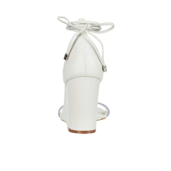 Vince Camuto Women's Stassia Wraparound Wedge Sandal WHITE/CLEAR - Picture 3 of 7